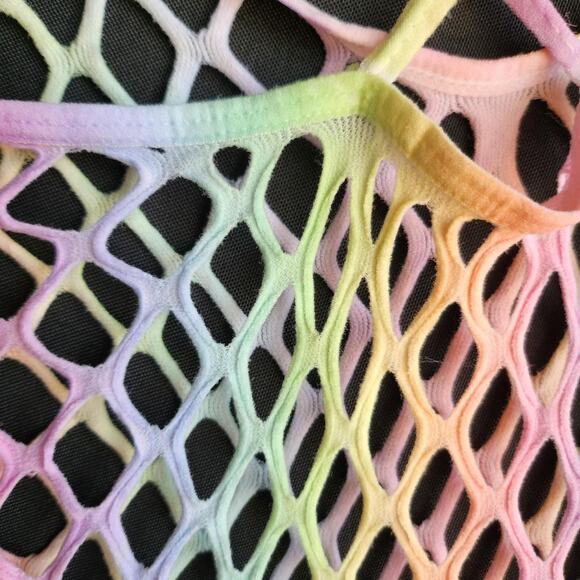 Multi coloured mesh Mini dress festival vibes - Picture 5 of 5